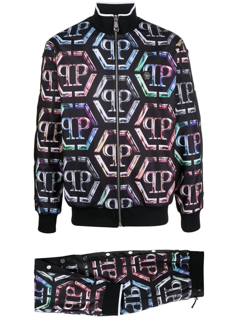 logo-print stretch-cotton tracksuit 1