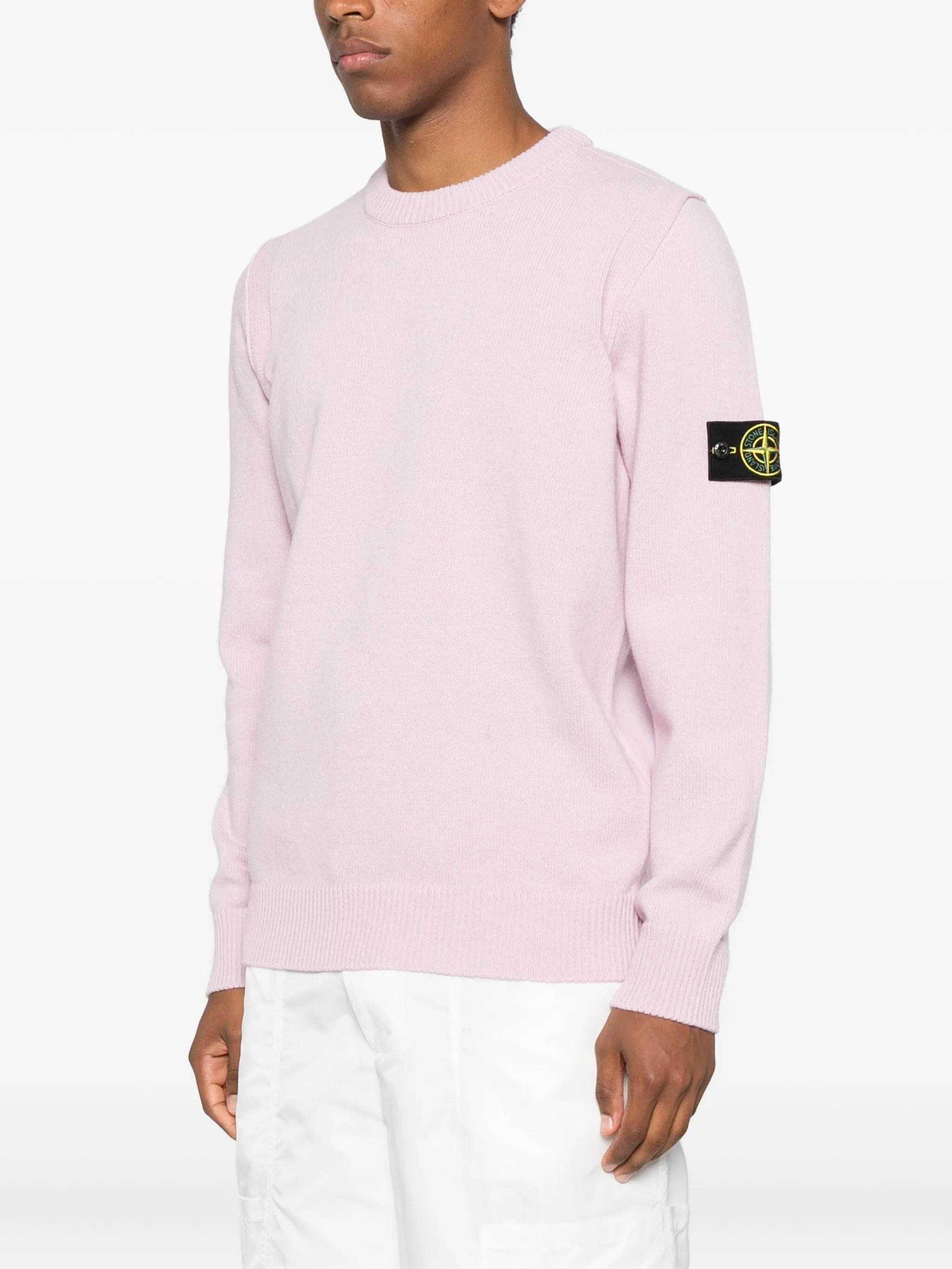 Stone Island Logo-patch Crew-neck Sweater - 5