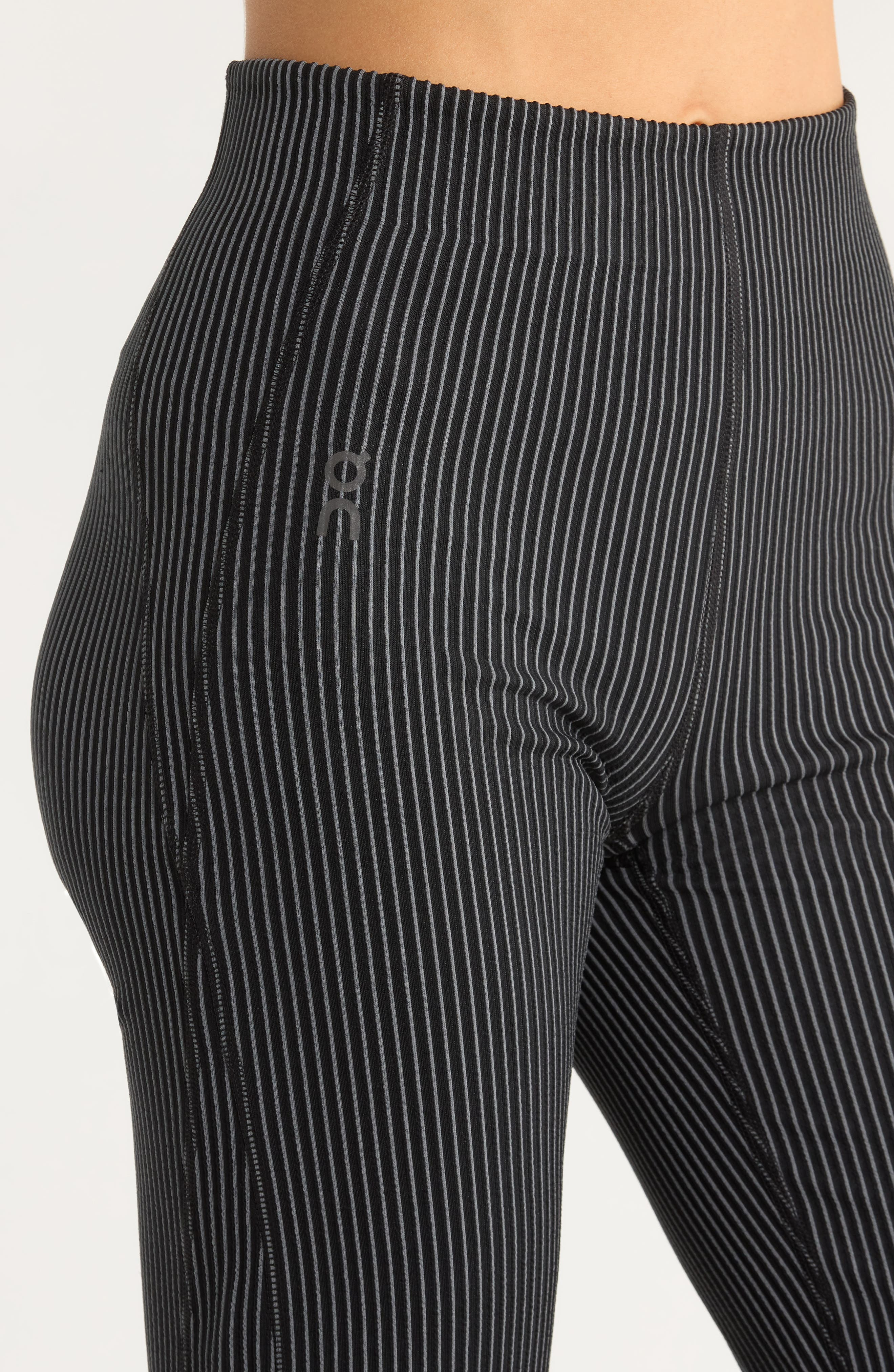 On All Day Ribbed High Waist Pants in Black/Rock at Nordstrom - 4