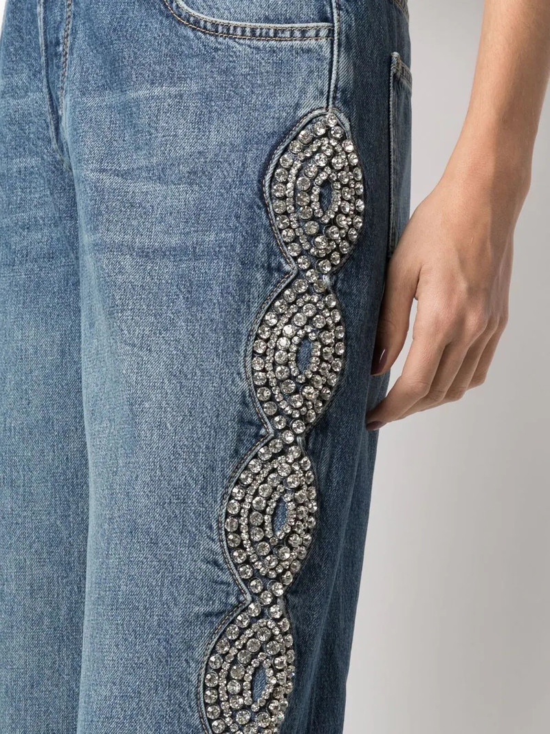 Crystal Cable wide-leg jeans 5