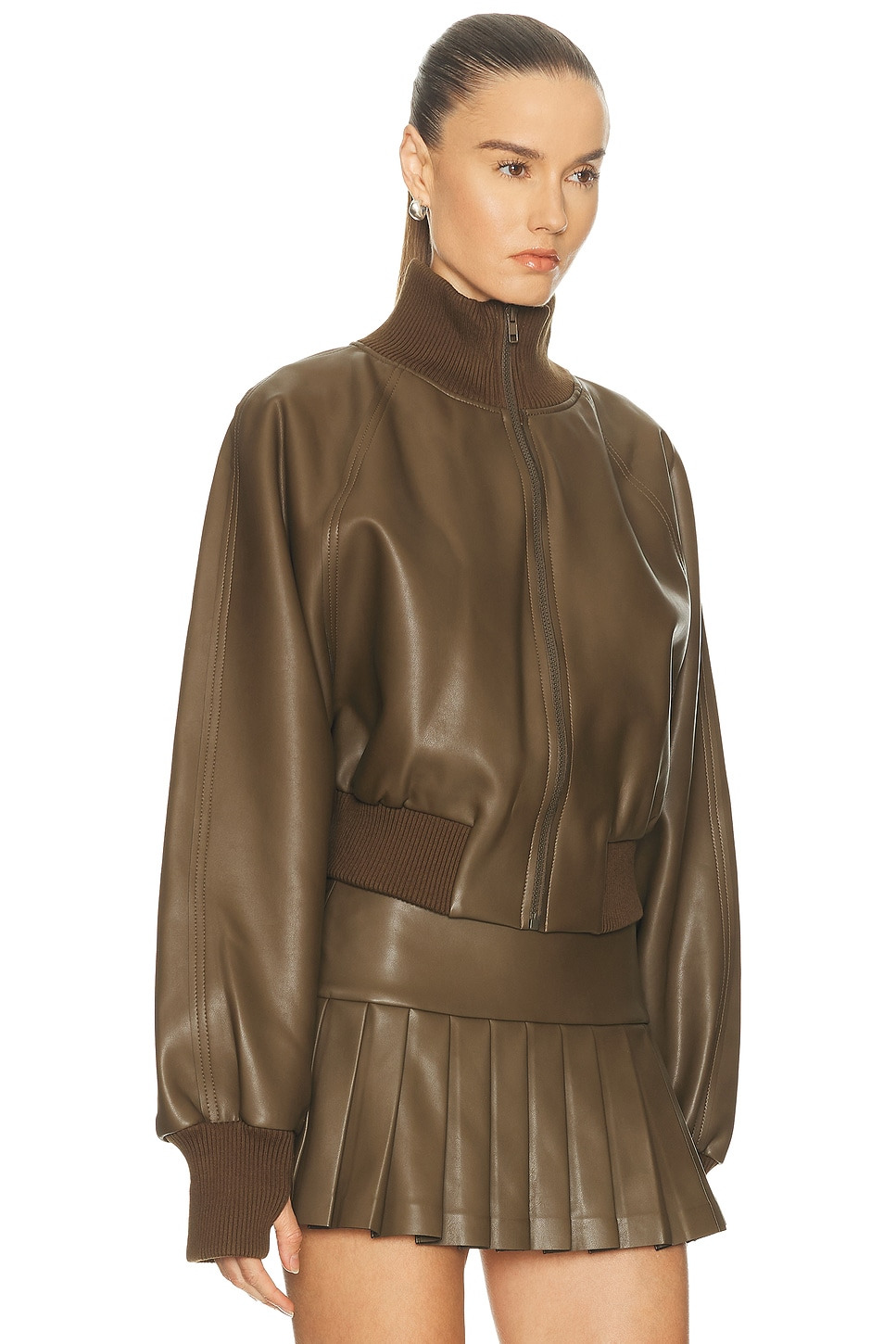 Oversized Turtleneck Bomber Jacket - 2