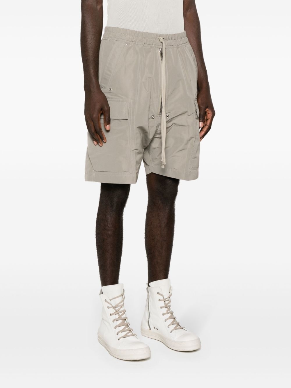 elasticated-waist cargo shorts - 3