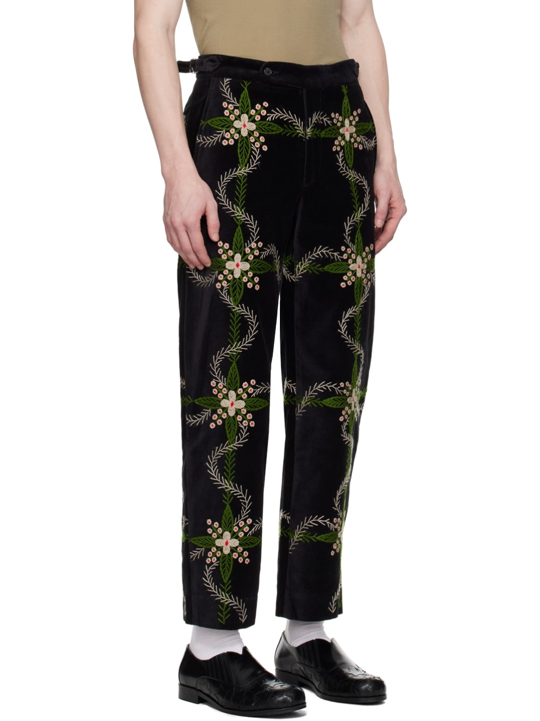 Black Rosemallow Trousers - 2