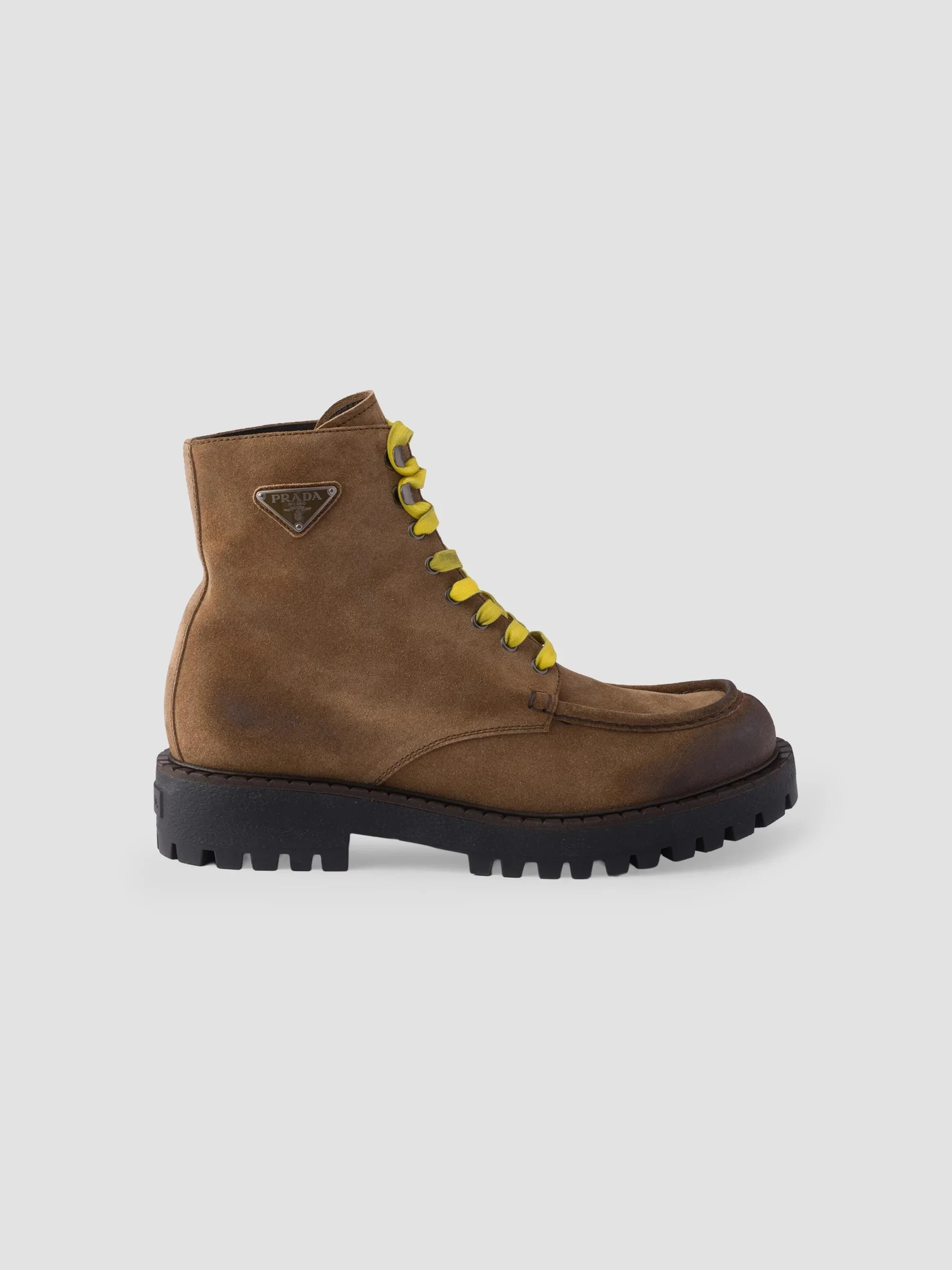 Men's Aged Suede Lace-Up Ankle Boots - Brown - 1