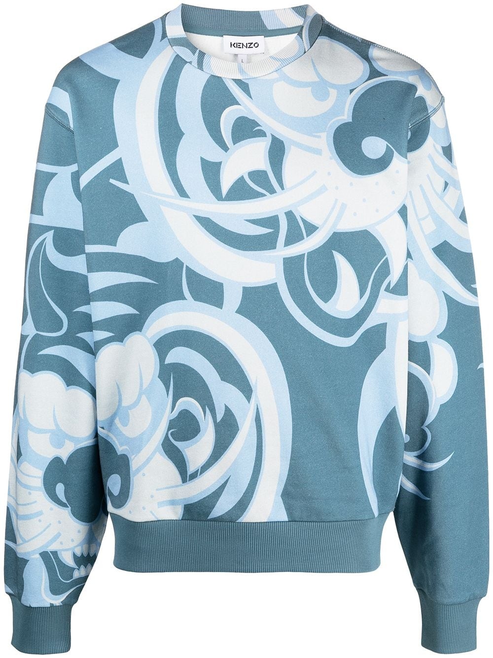 abstract-print sweatshirt - 1