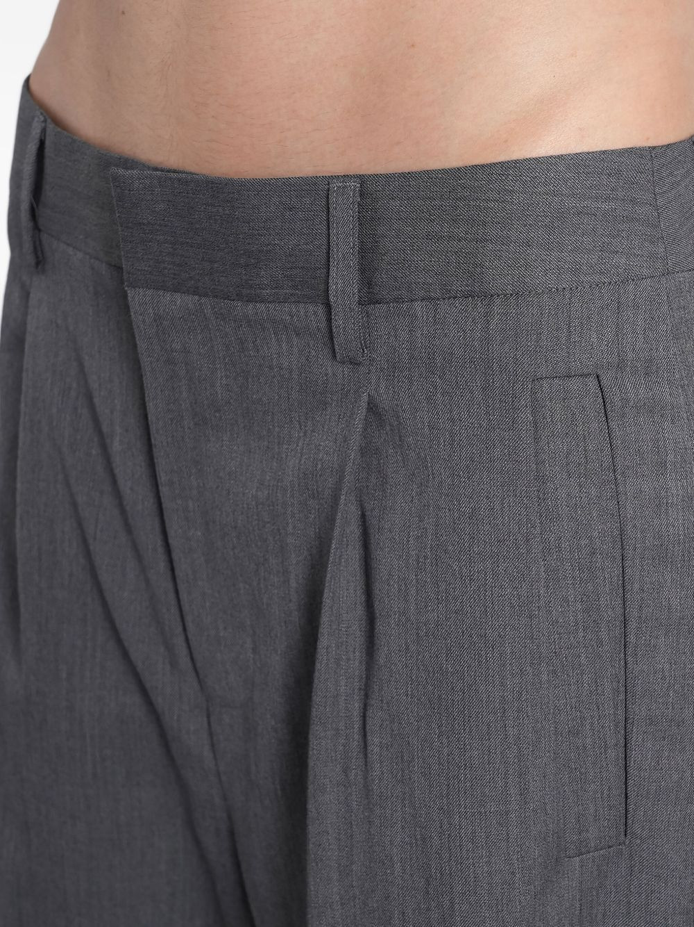 pleated wide-leg trousers - 5