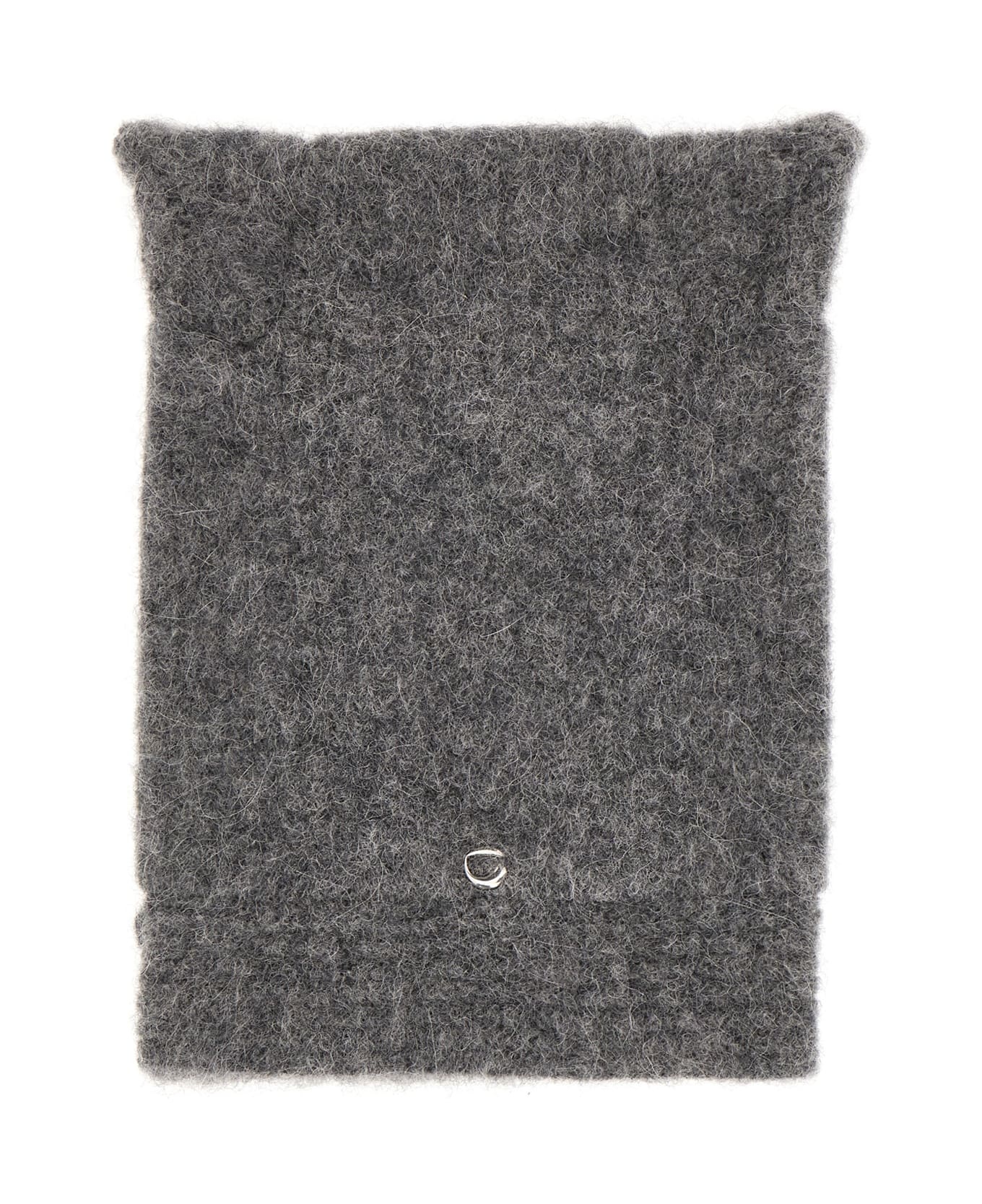 Dark Grey Stretch Wool Blend Beanie Hat - 1