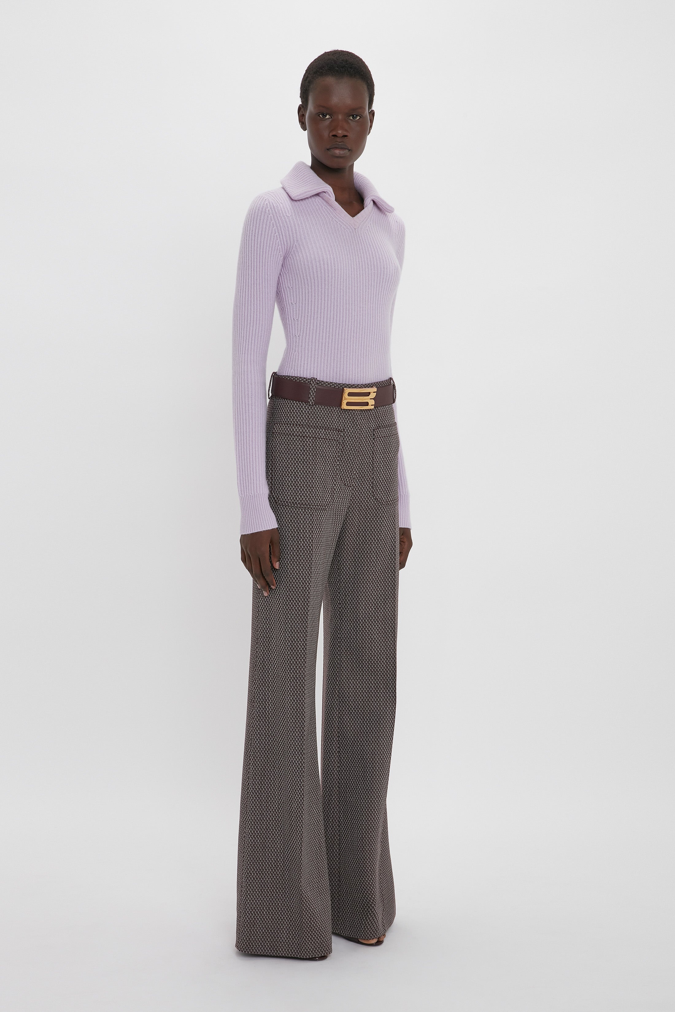 Double Collared Jumper In Petunia - 4