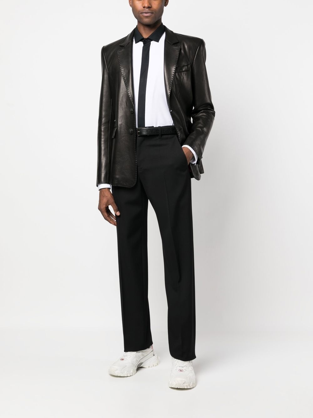 contrast collar shirt - 2