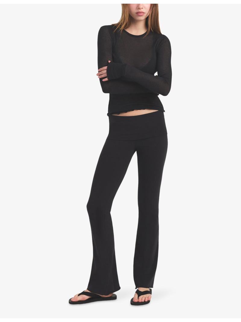 SKIMS Sheer Rib Long-Sleeve Jersey Top outlook