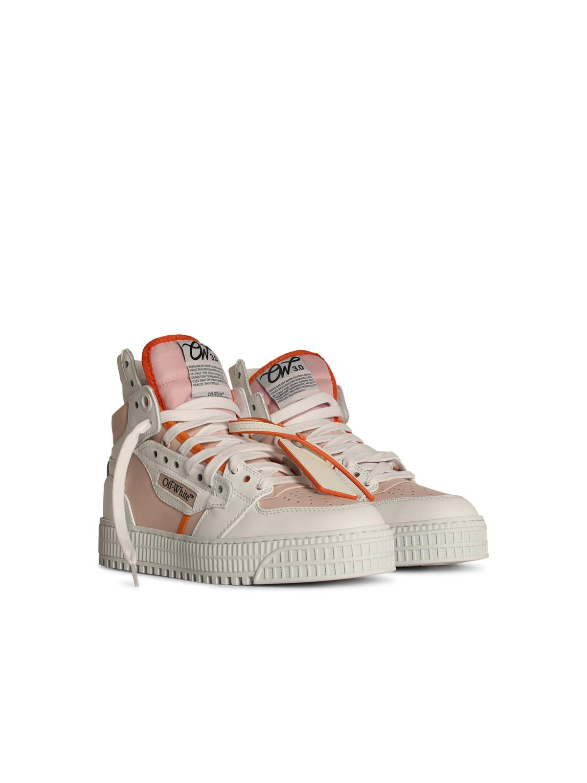 Off-White '3 Off Court' Leather Blend Sneakers Nude Women - 2