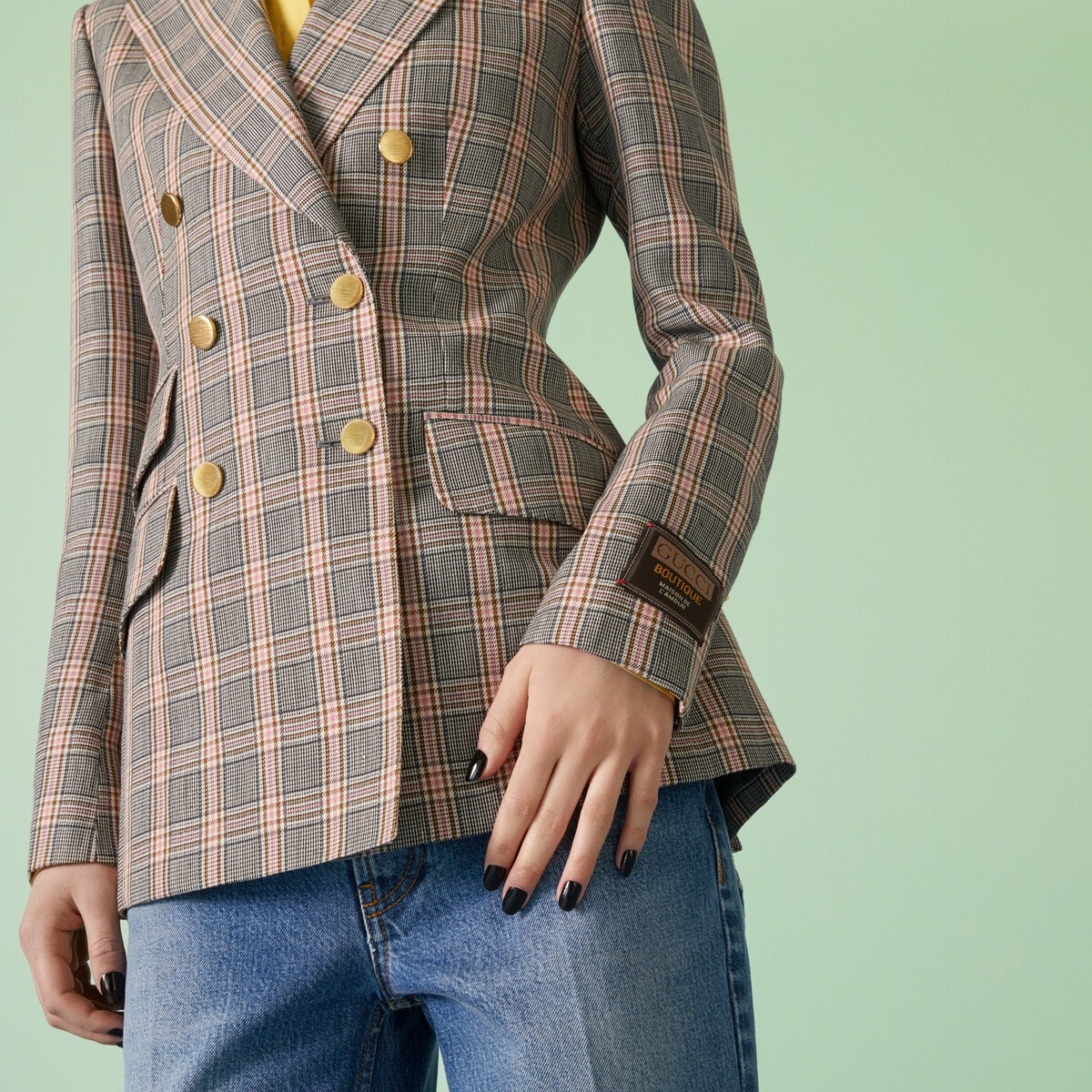 Prince of Wales wool hemp jacket - 3