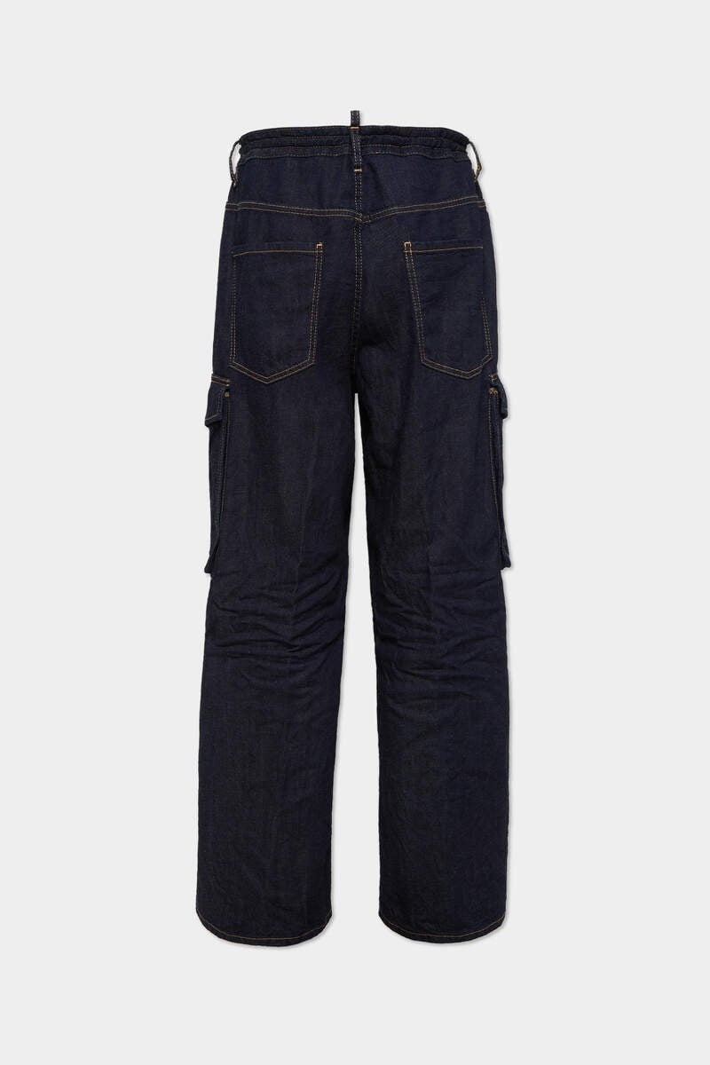 DSQUARED2 SUMMER LOVERS DARK WASH LOOSE CARGO JEAN outlook