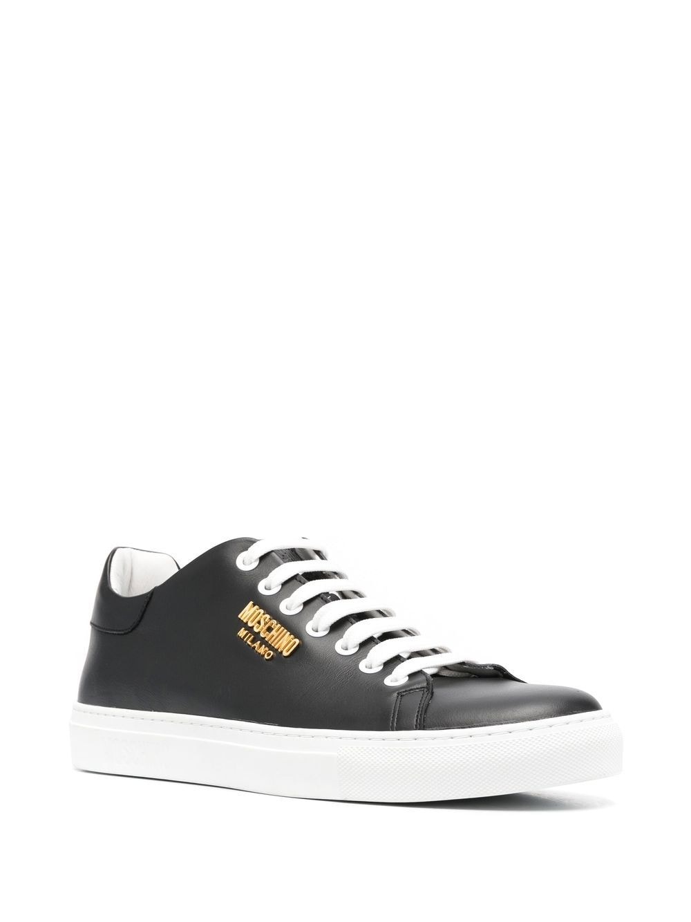 logo-lettering low-top sneakers - 2