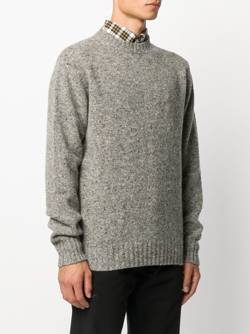 crew-neck marled jumper - 3