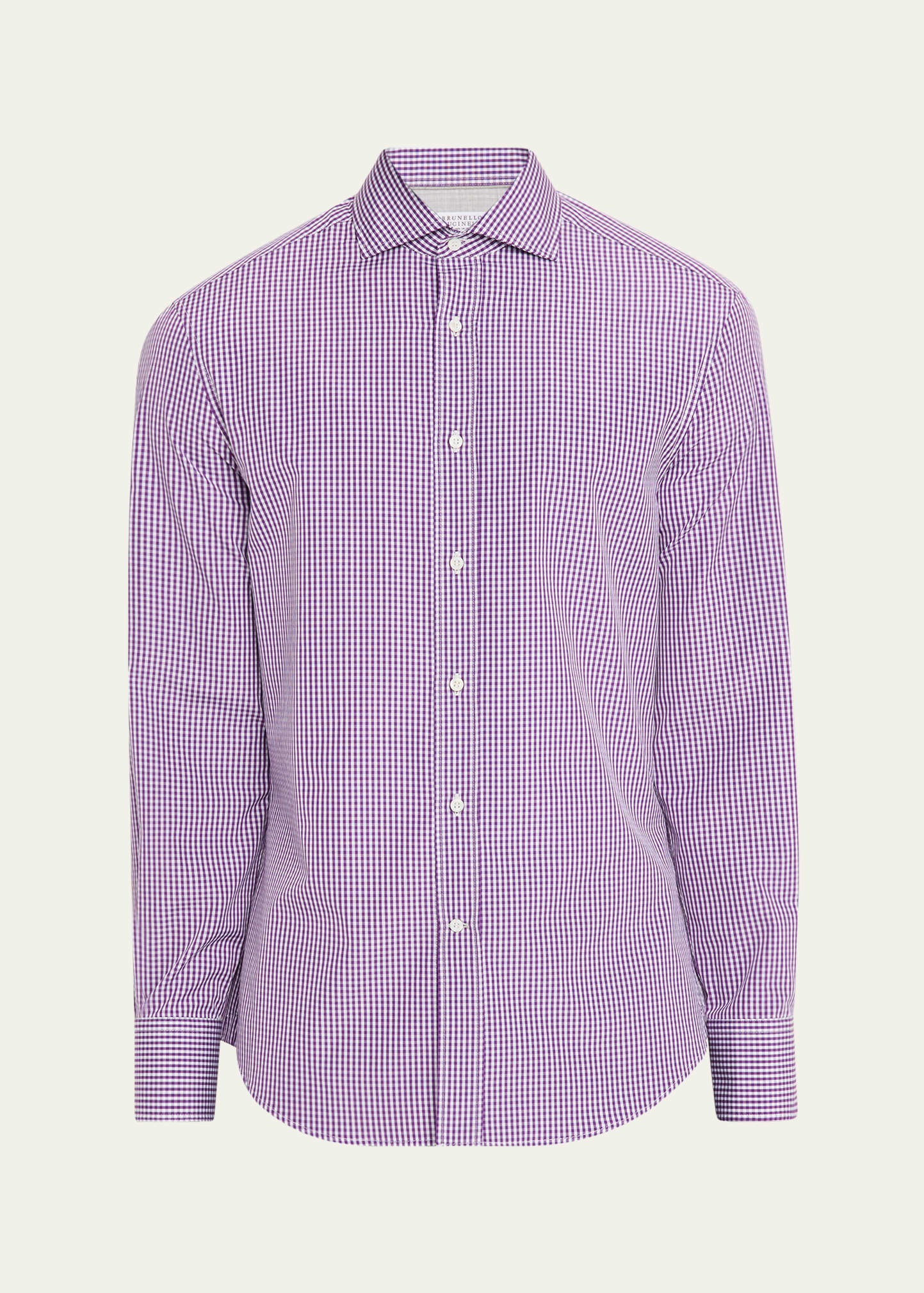 Men's Gingham Check Long-Sleeve Shirt - 1