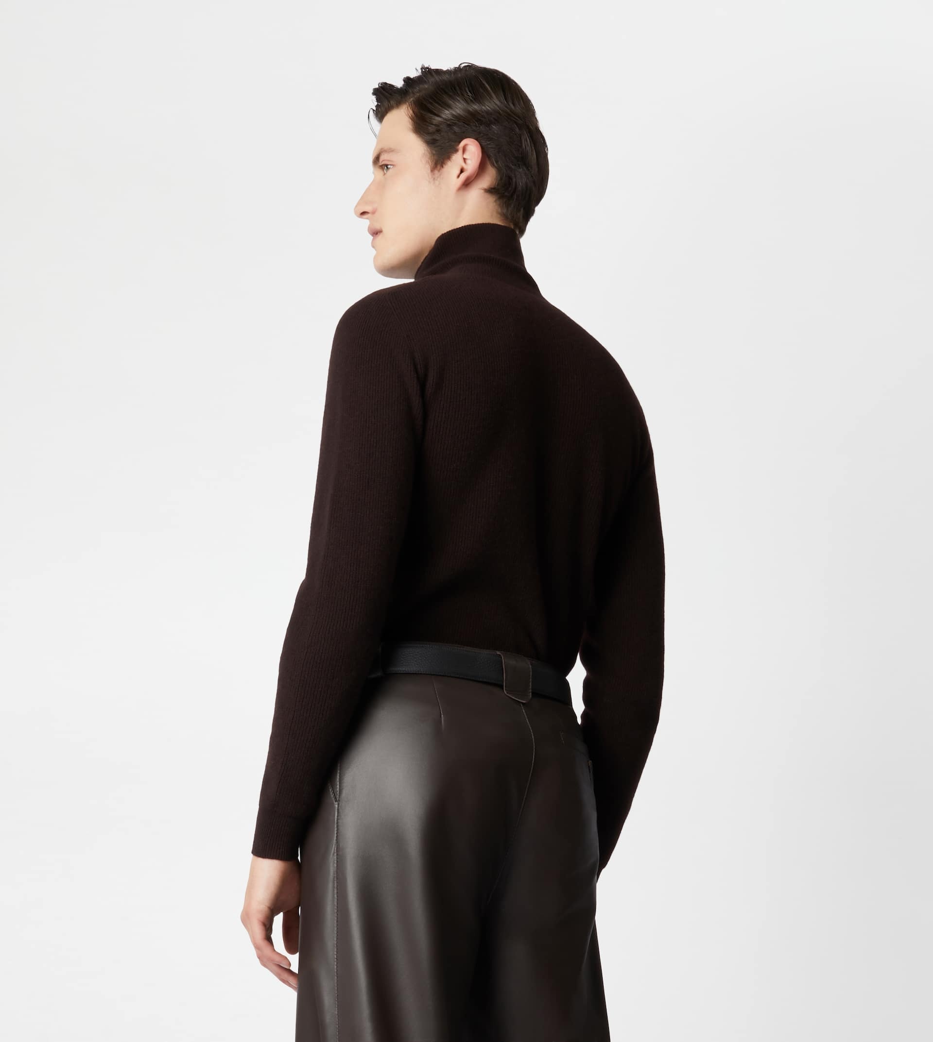 ZIP TURTLENECK - BROWN - 7