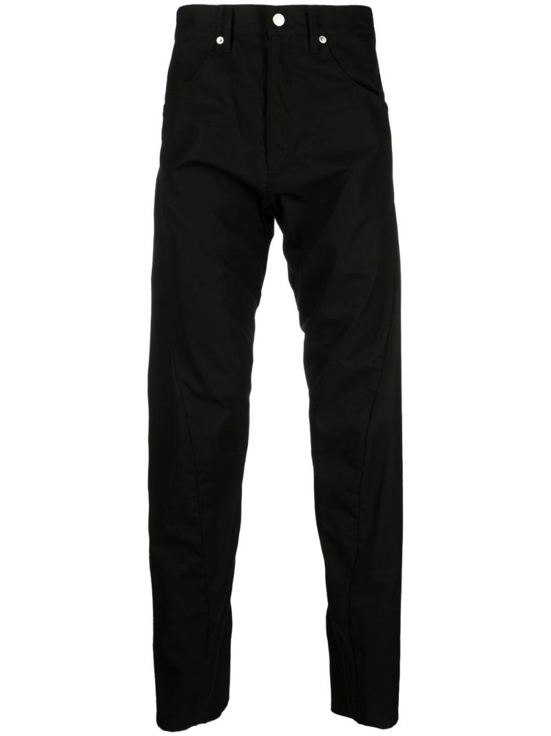 mid-rise straight-leg trousers - 1