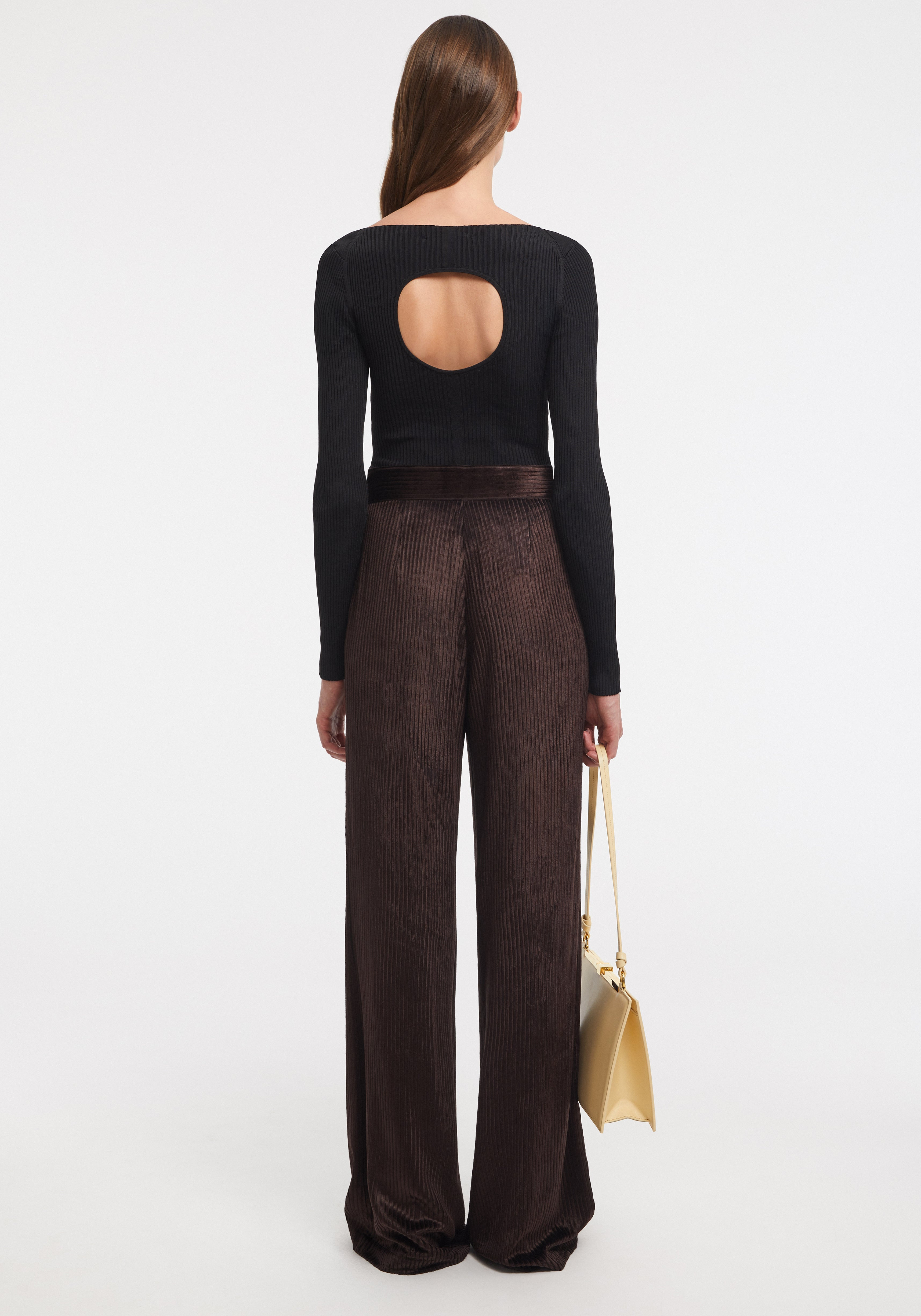 MAROON
Wide-leg corduroy pants - 4