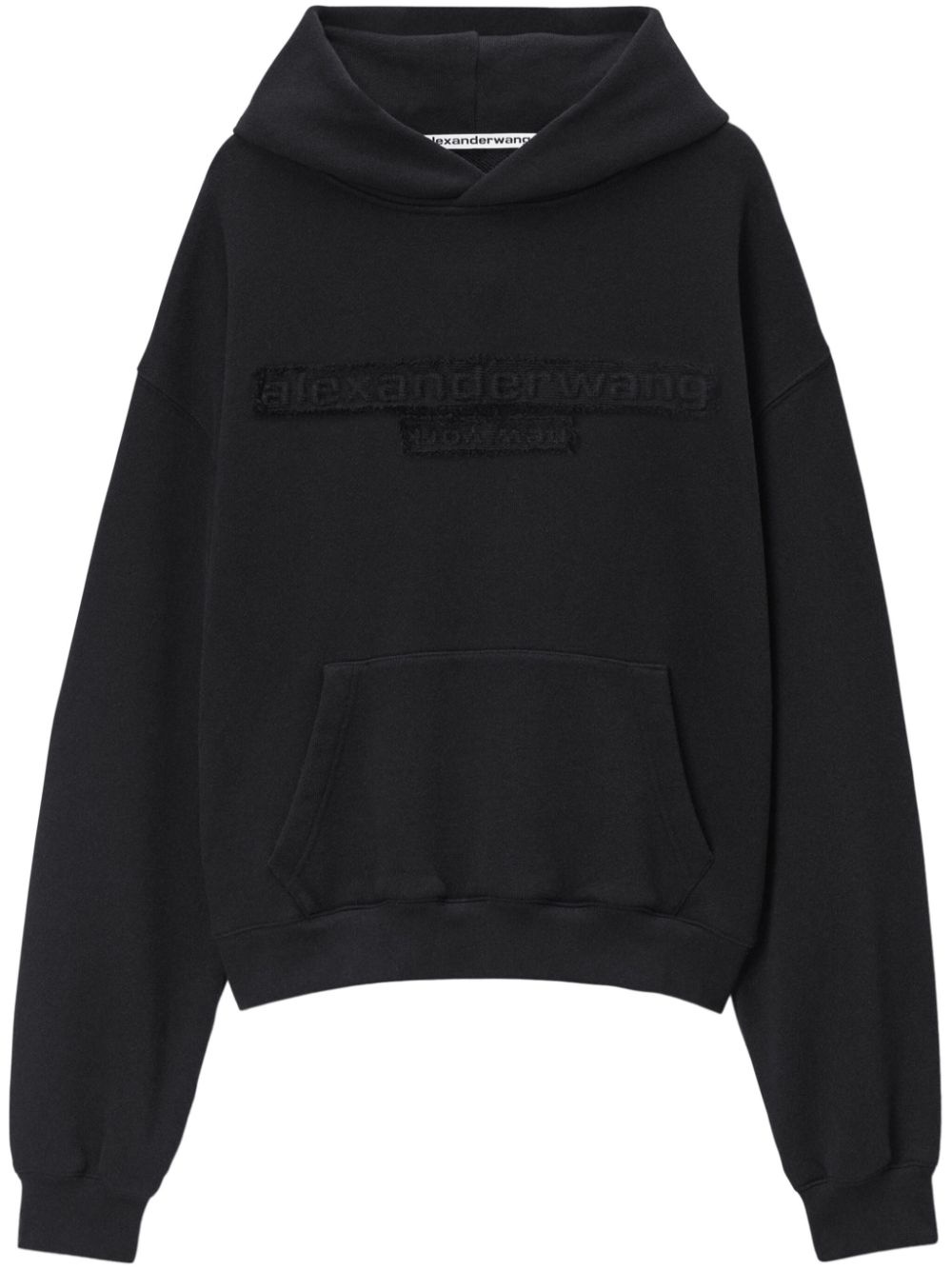 Alexander Wang distressed-logo hoodie | REVERSIBLE