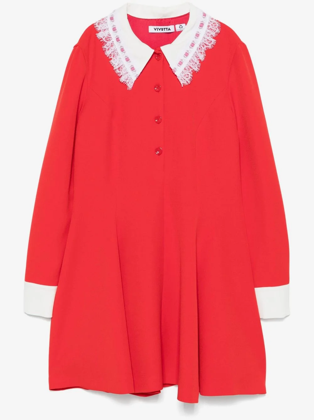 lace-detail dress - 1