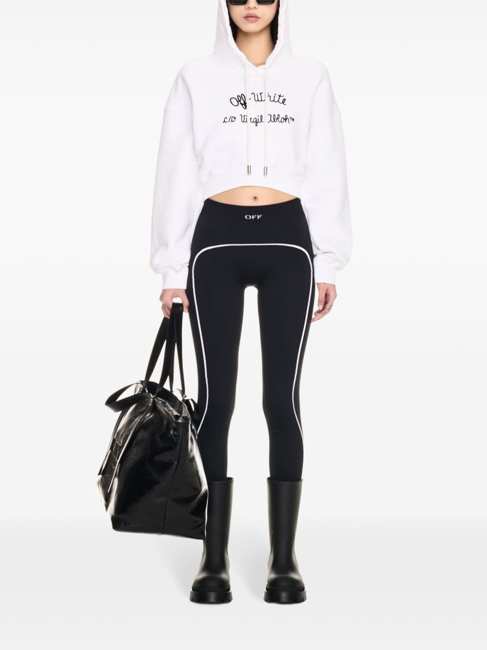 embroidered-logo hoodie - 2