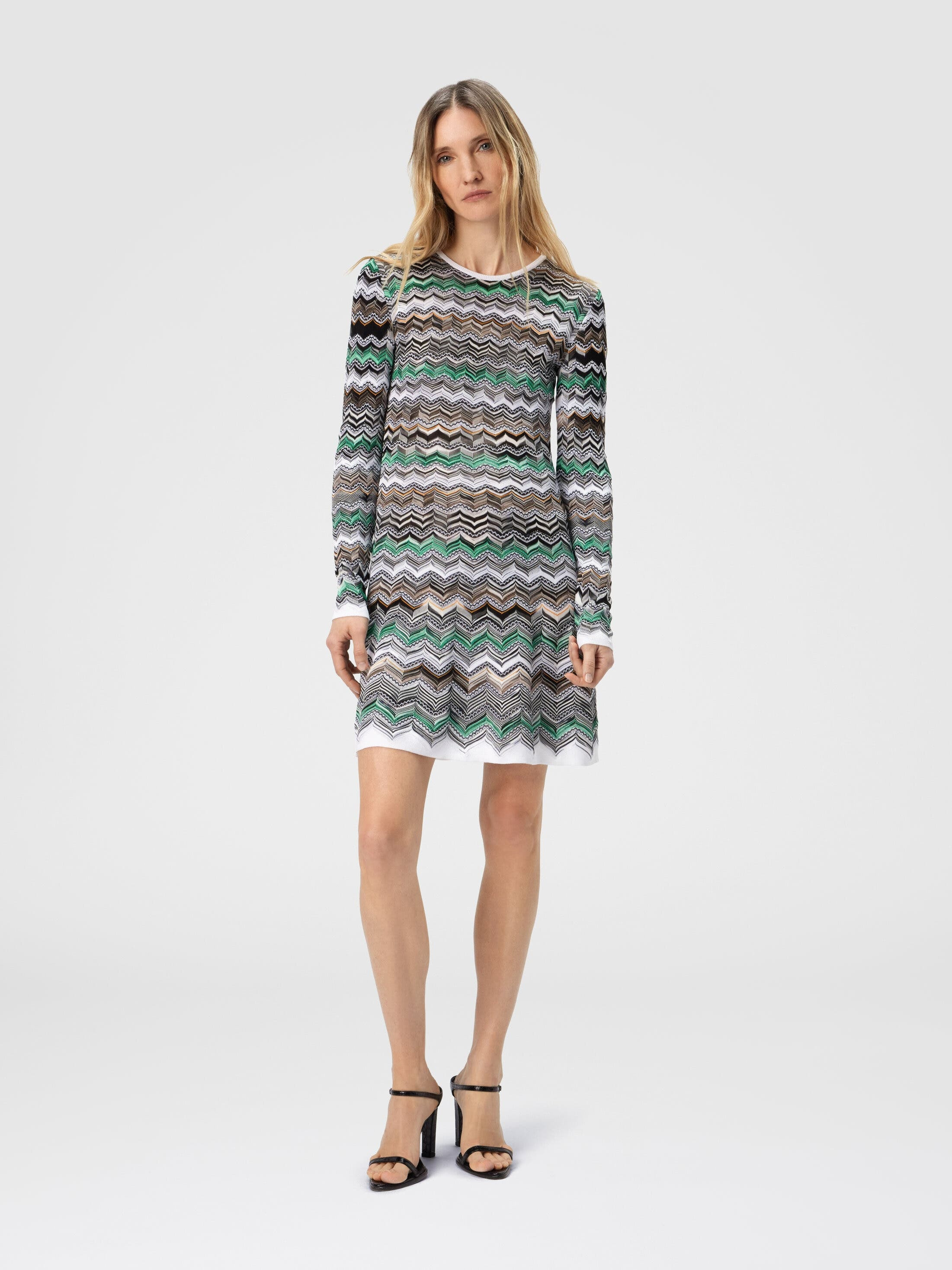 Missoni Mini Dress In English Rib Knit With Flame Pattern in Multicoloured at Nordstrom - 2