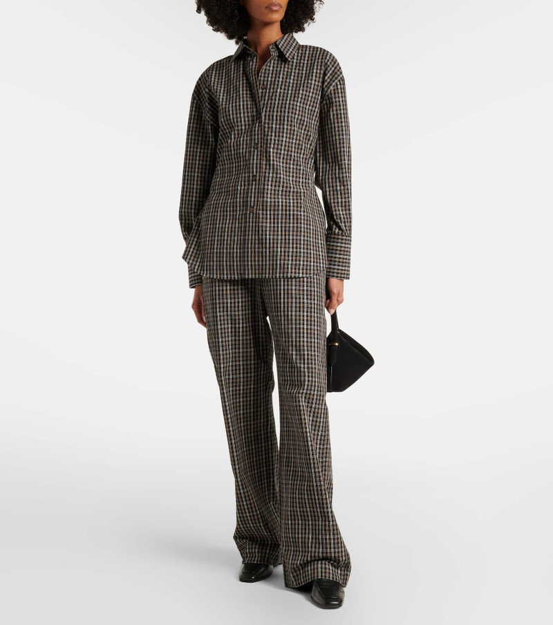 RÓHE Checked cotton wide-leg pants outlook