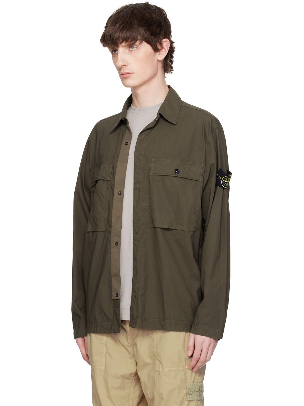 Stone Island 2100008 CREPE COTTON JERSEY_STONE ISLAND GHOST