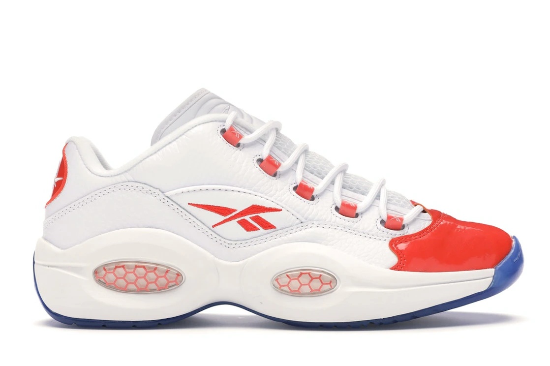 Reebok Question Low Patent Toe Orange - 1