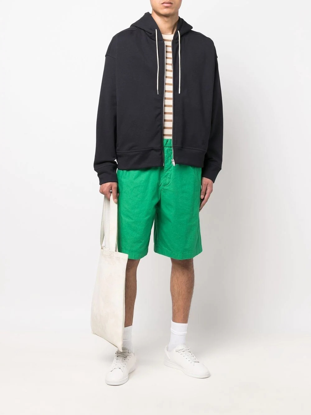 elasticated knee-length shorts - 2