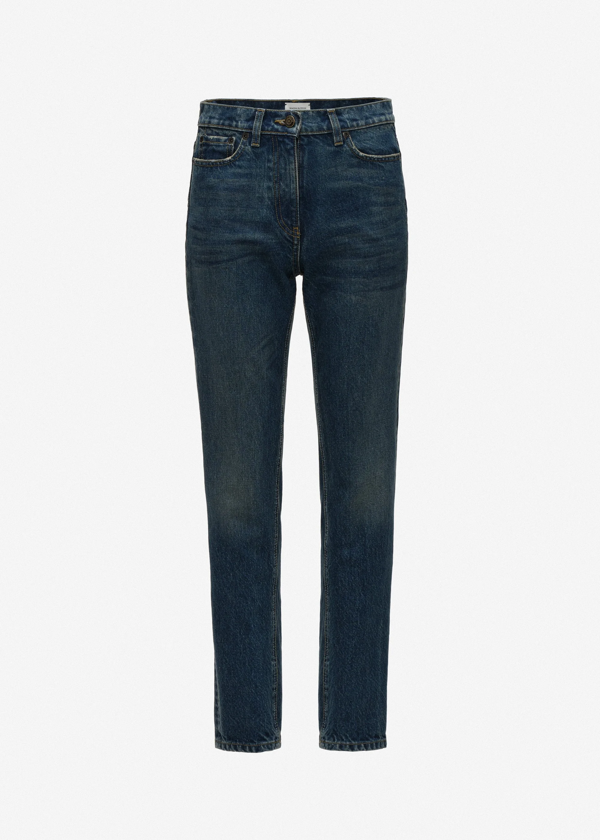 Slim straight jeans in blue - 1