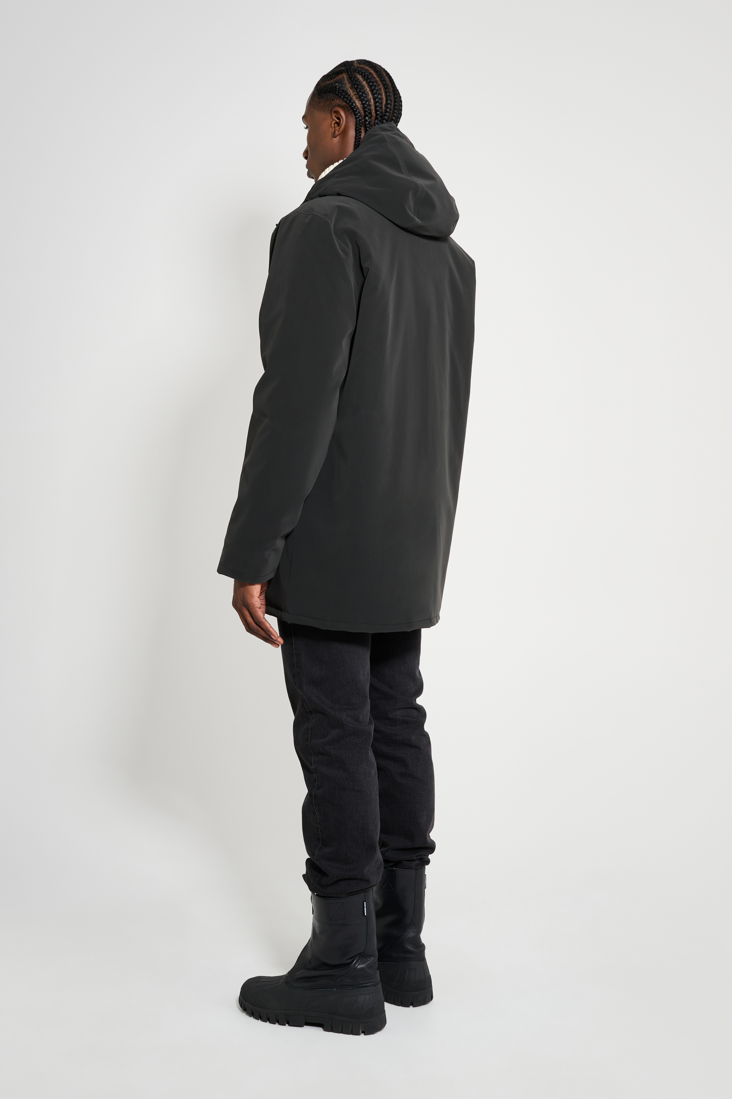 Stockholm Matte Winter Coat Black - 3