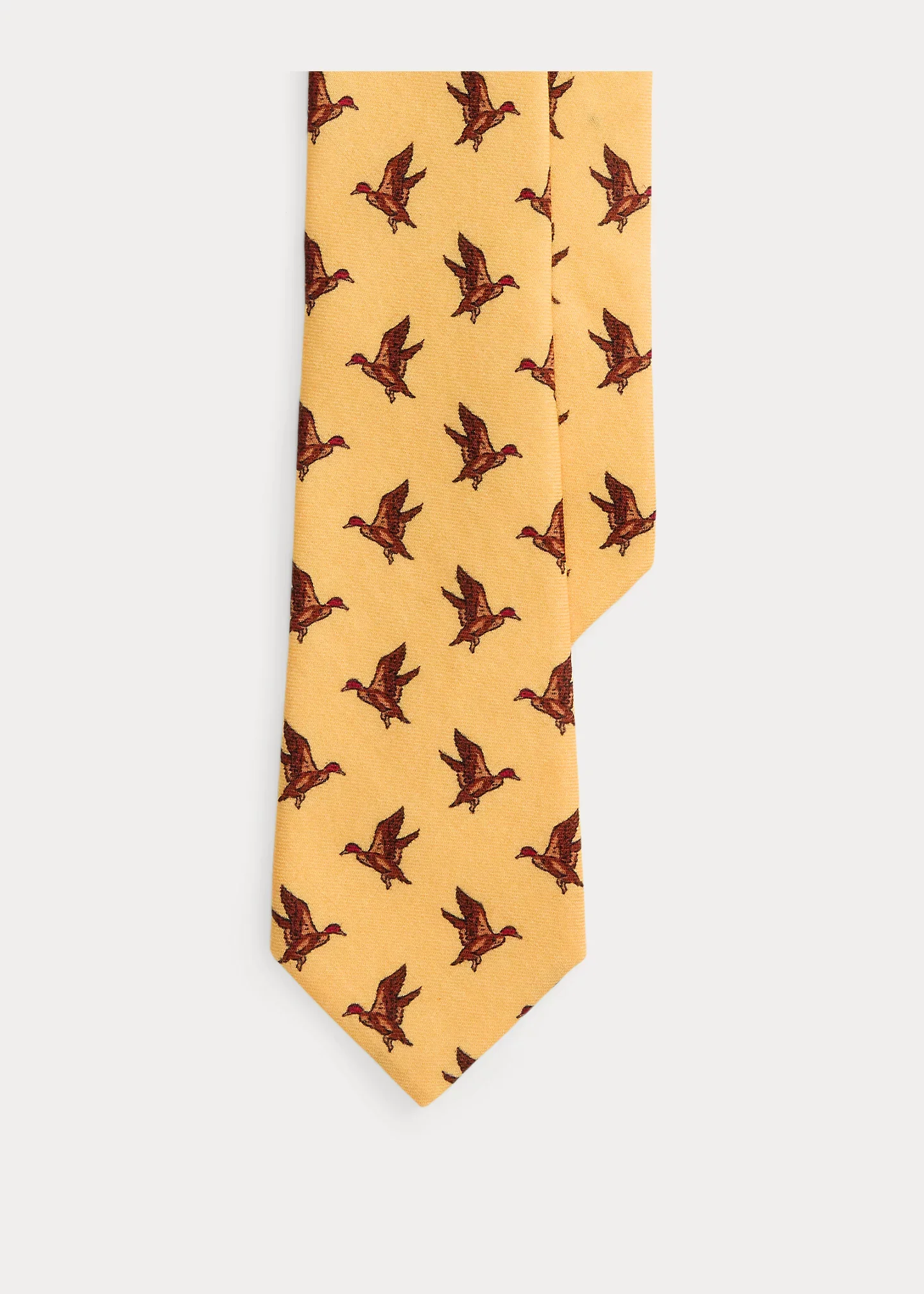 Duck-Print Wool Challis Tie - 1