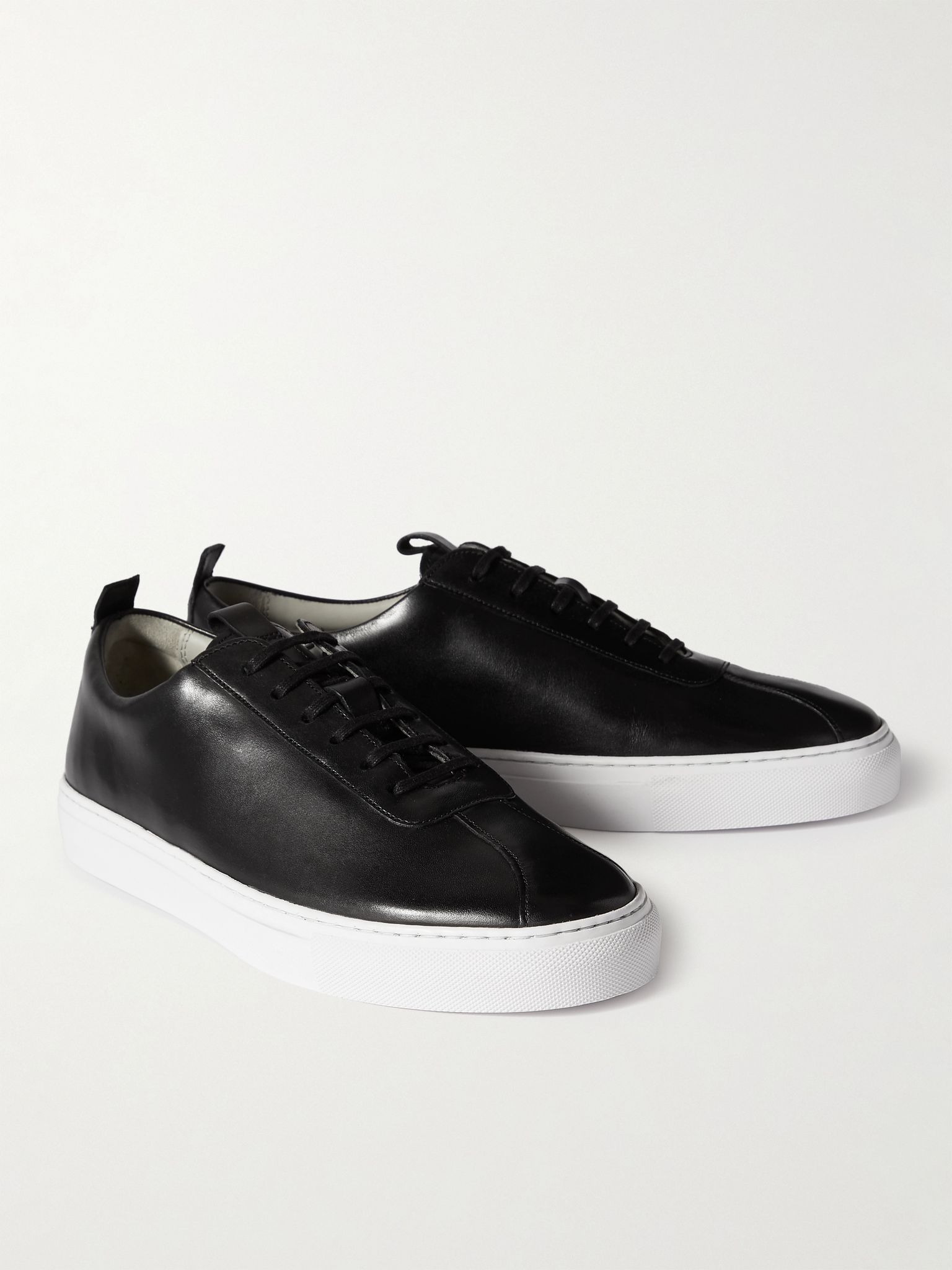 Leather Sneakers Black - 4