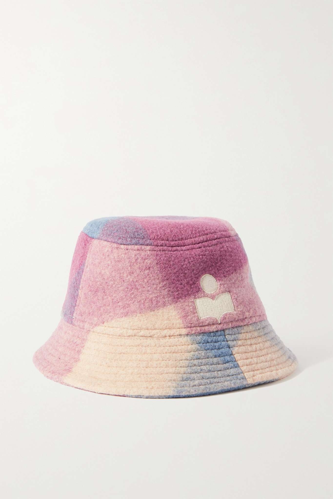 Haley embroidered checked flannel bucket hat - 1