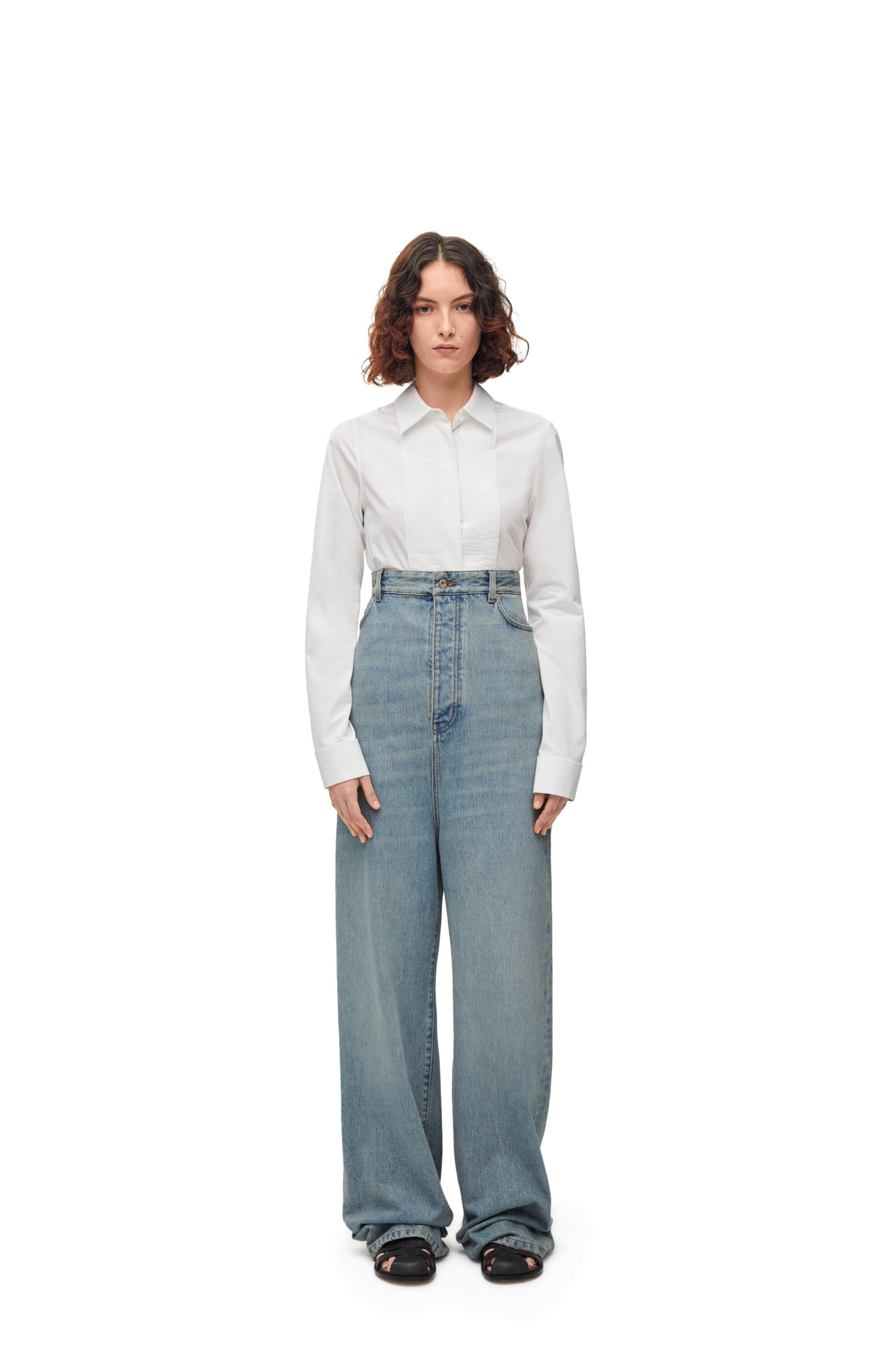 Bustier high waisted jeans in denim - 2