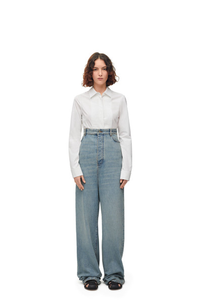 Loewe Bustier high waisted jeans in denim outlook