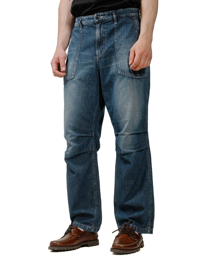 nonnative Rancher Trousers Cotton 10oz Denim Vintage Wash Indigo outlook