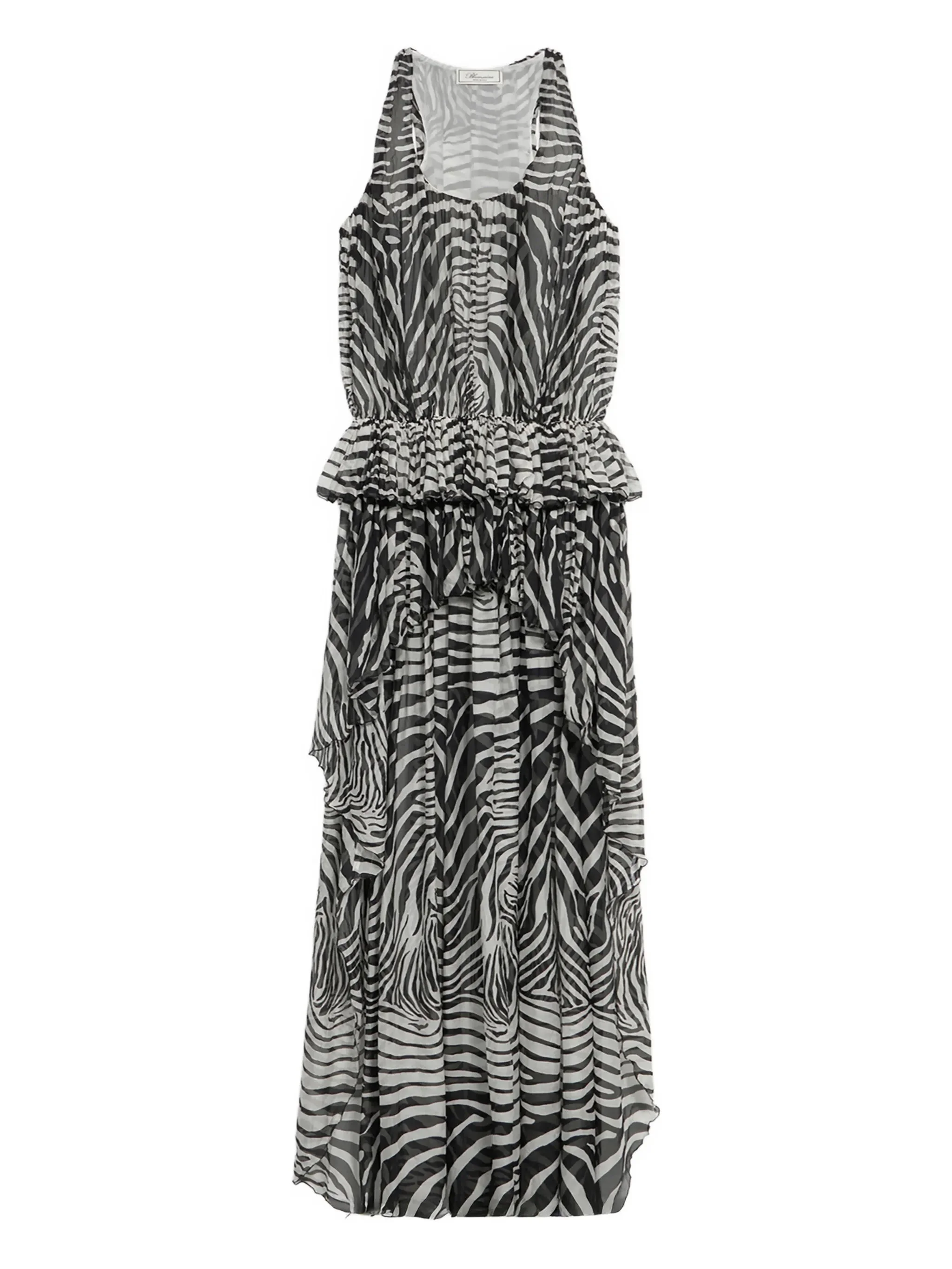 Blumarine Zebra-print Asymmetric Dress - 1