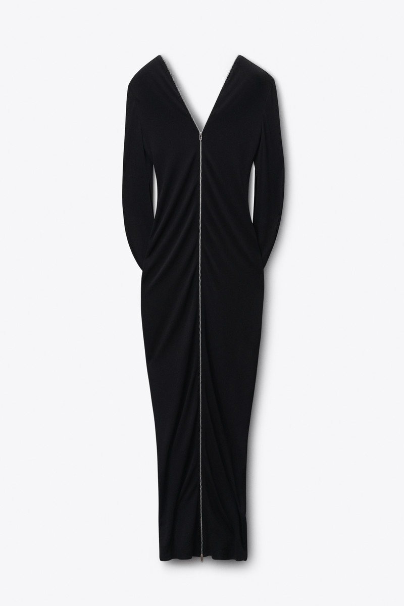 Zippered Sleeve Maxi Dress in Jersey 1