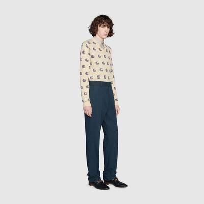 GUCCI GG knit cotton jacquard sweater outlook