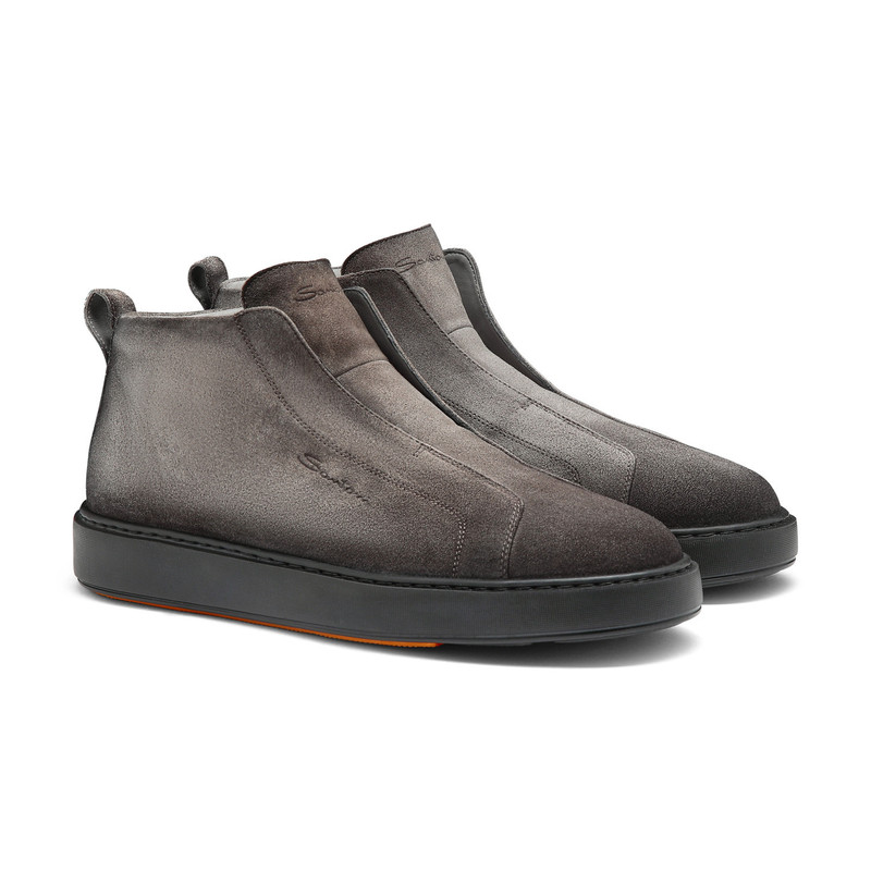 Men's grey suede slip-on sneaker 3