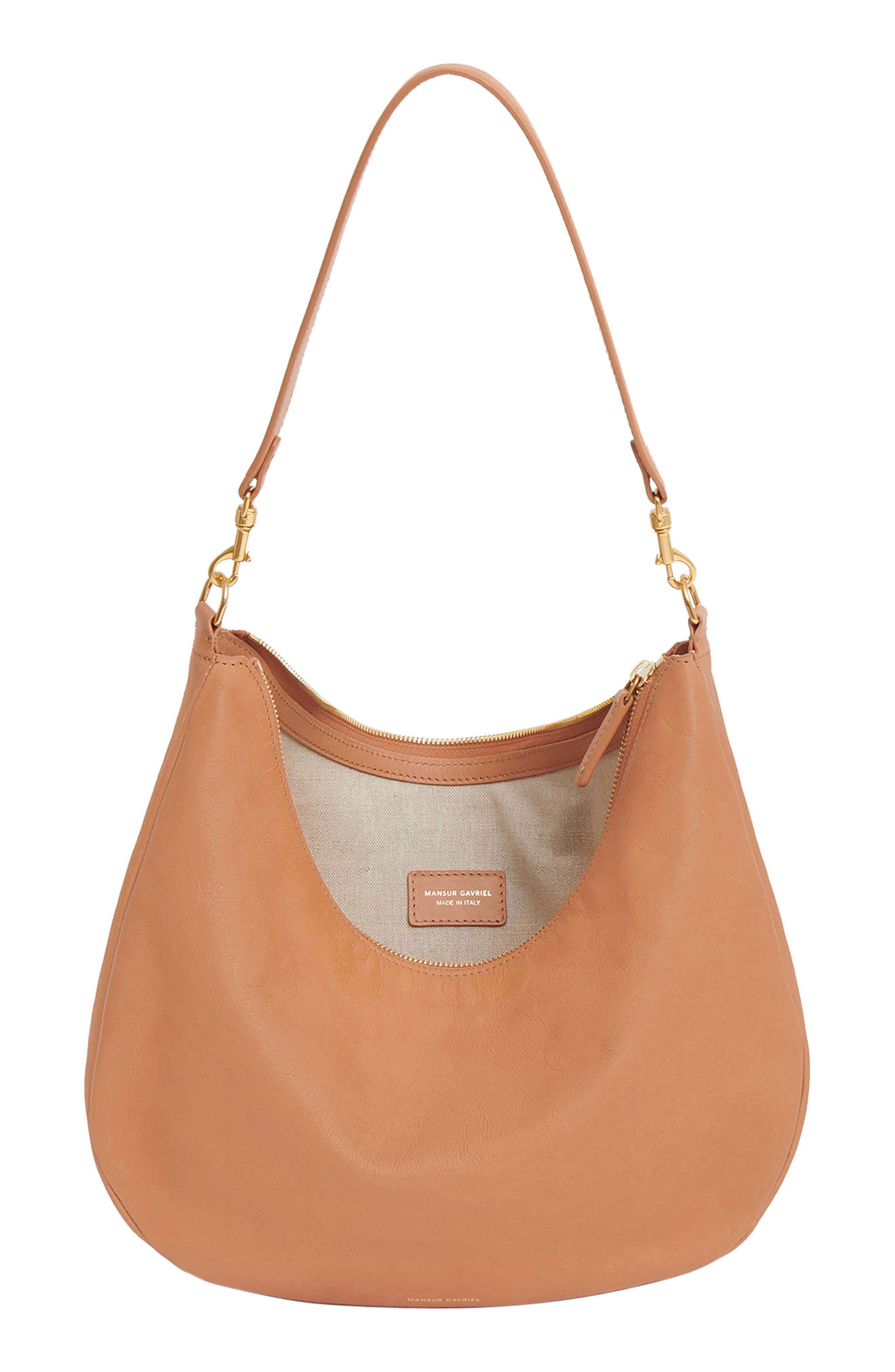 Mansur Gavriel Swing Leather Hobo Bag in Cammello at Nordstrom - 5