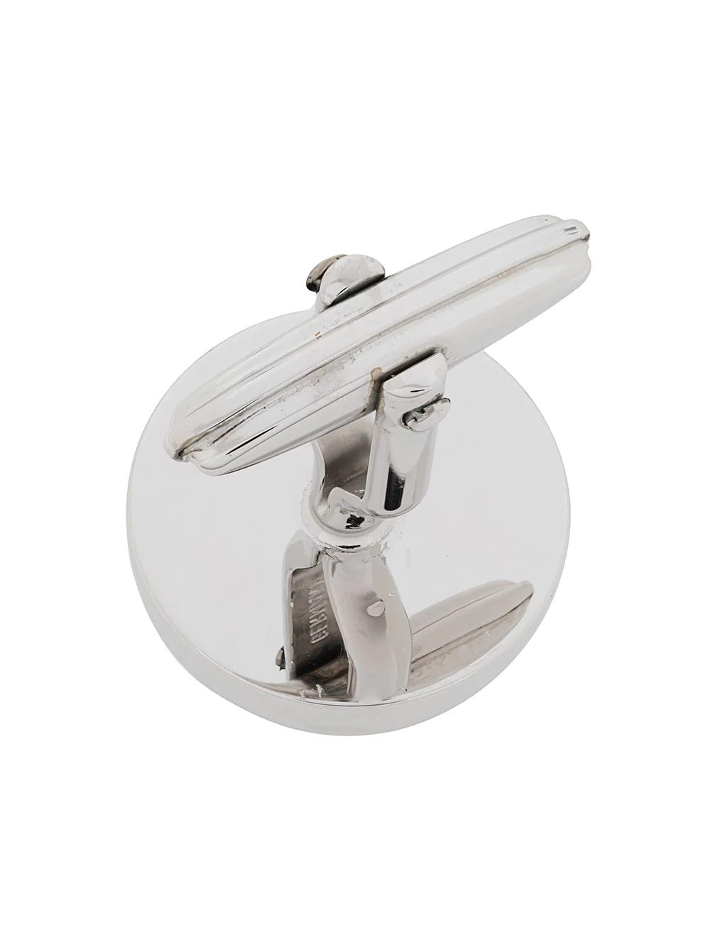 silver-tone cufflinks - 2