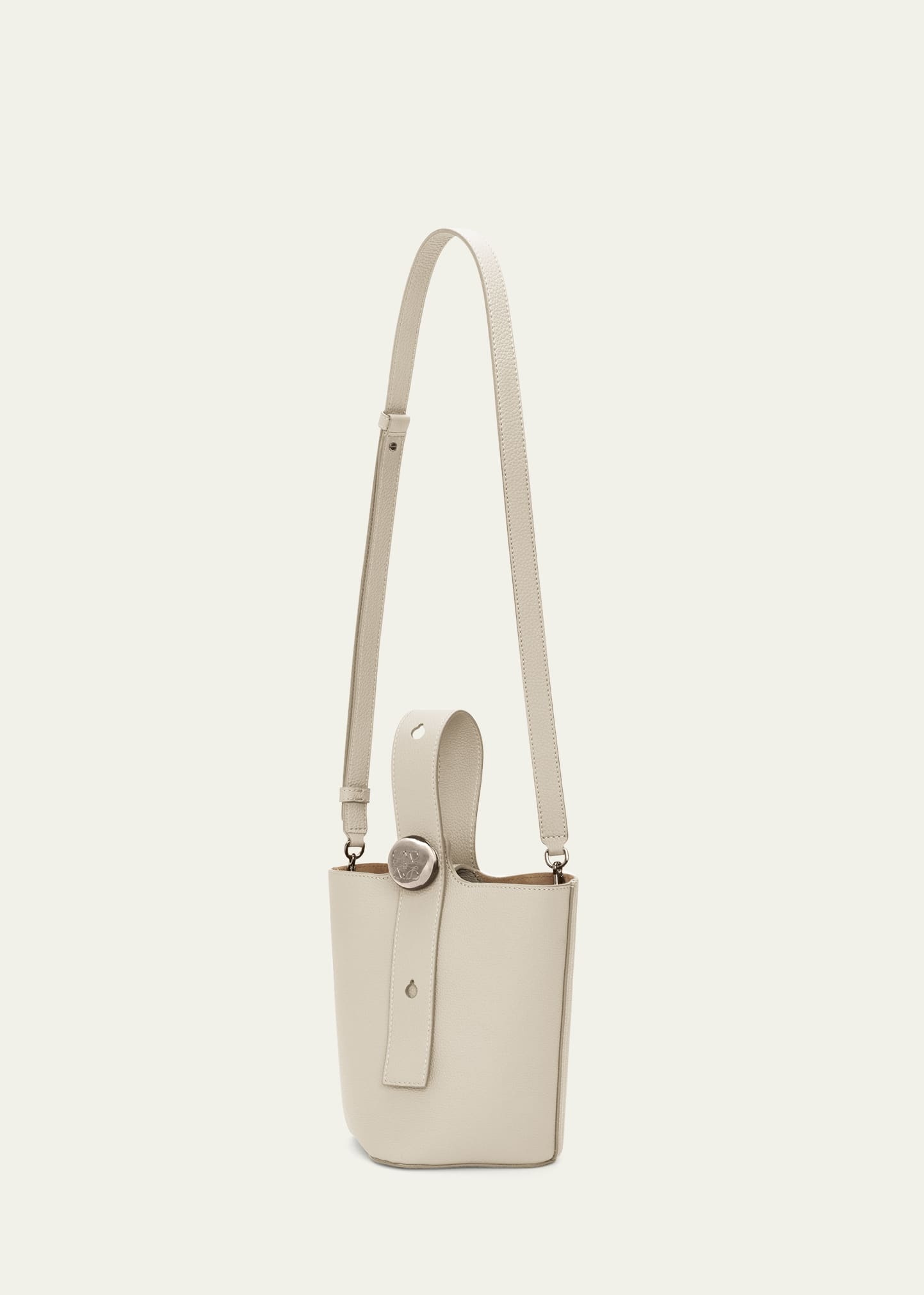 Mini Pebble Leather Bucket Bag - 5