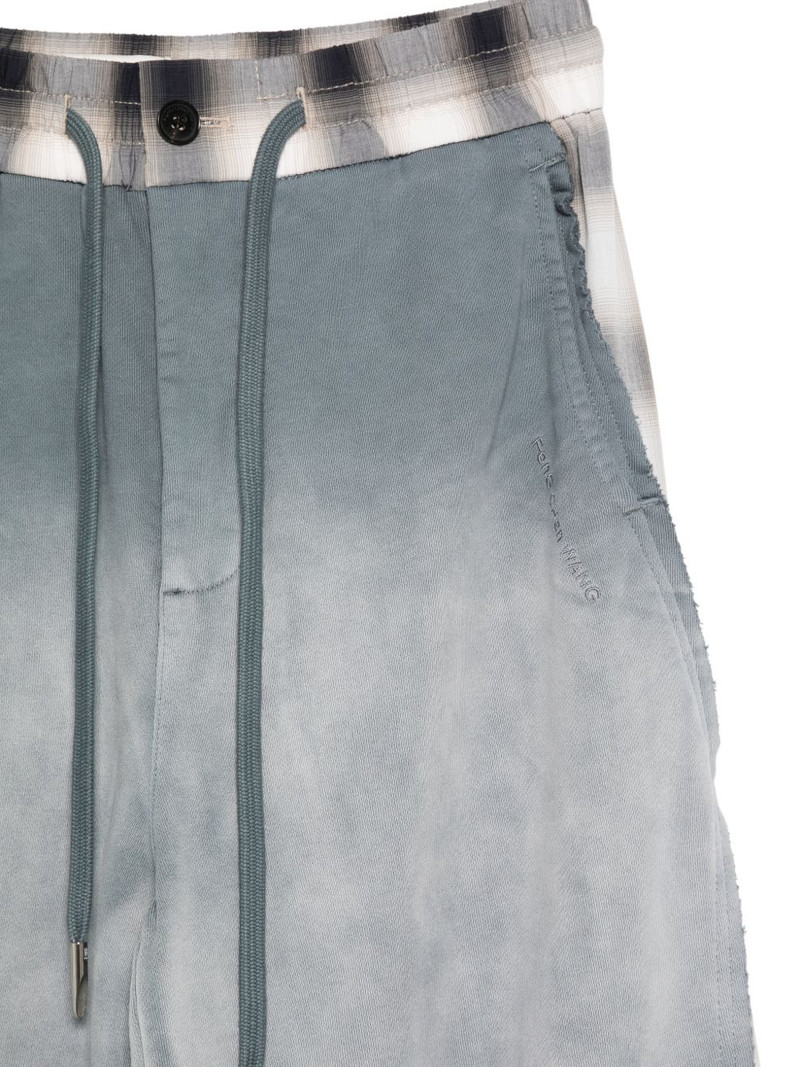 plaid drawstring track pants 3
