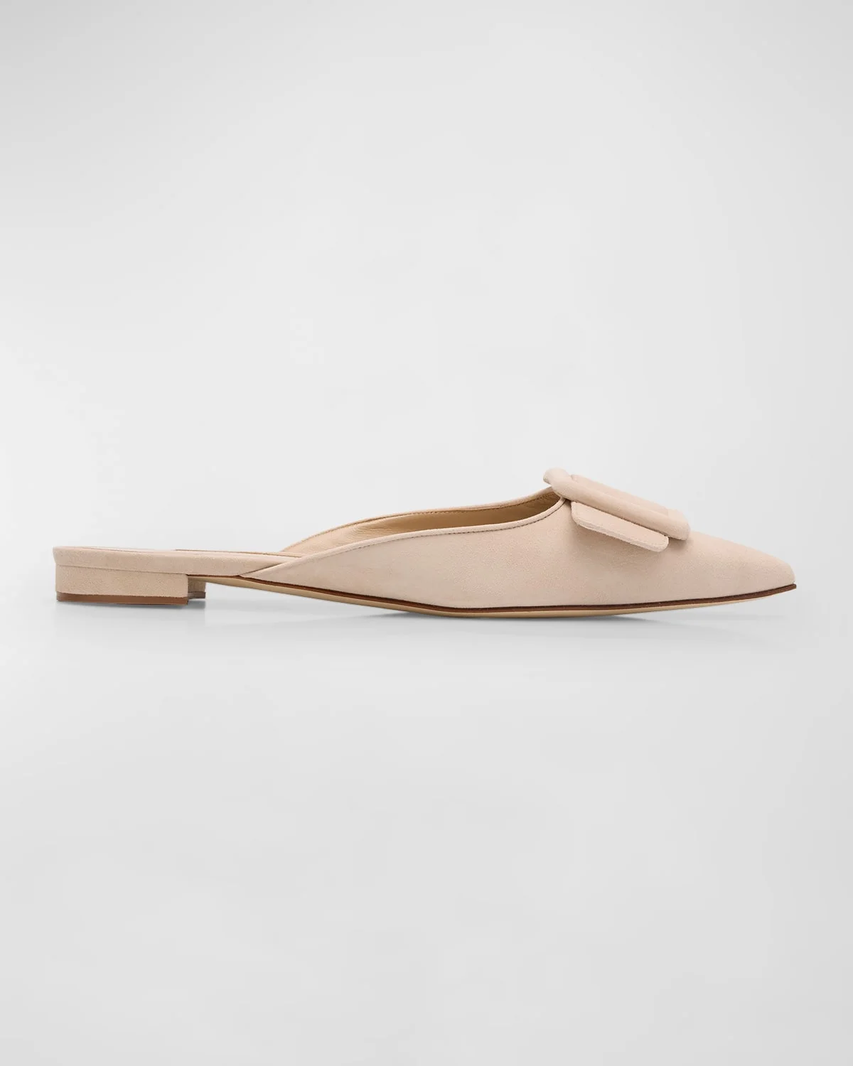 Maysale Suede Buckle Ballerina Mules - 1