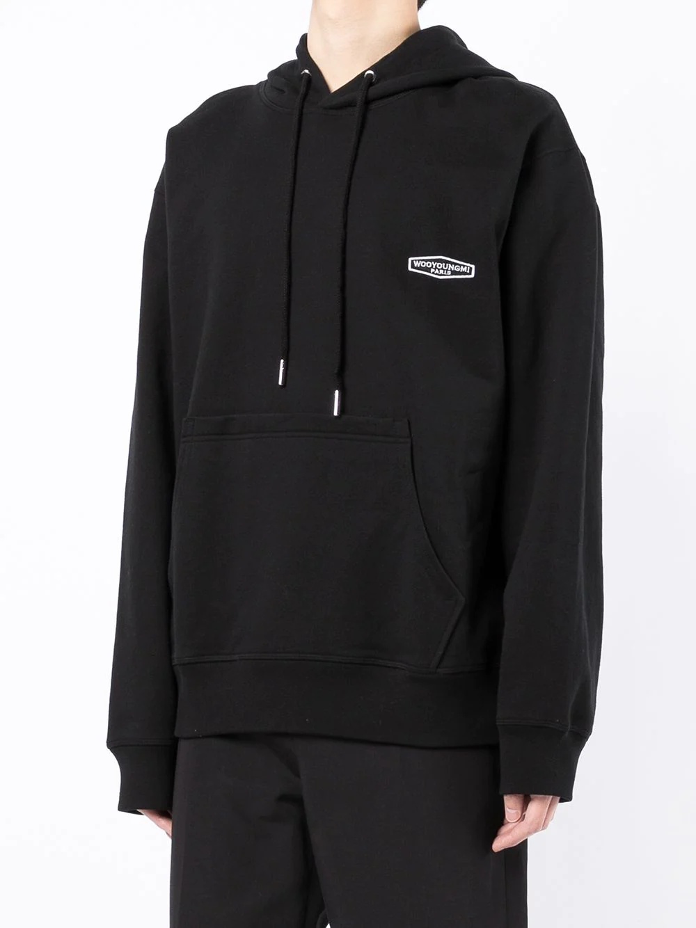 logo-print drawstring hoodie - 3