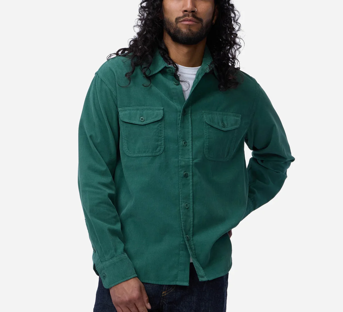 Studio Shirt ~ Hunter Green Corduroy - 1